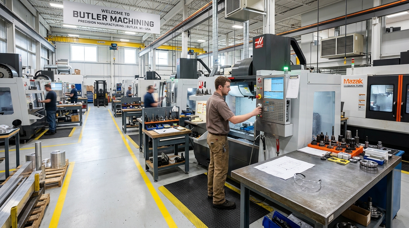 Managed IT Services for Manufacturers in Butler - CNC shop floor